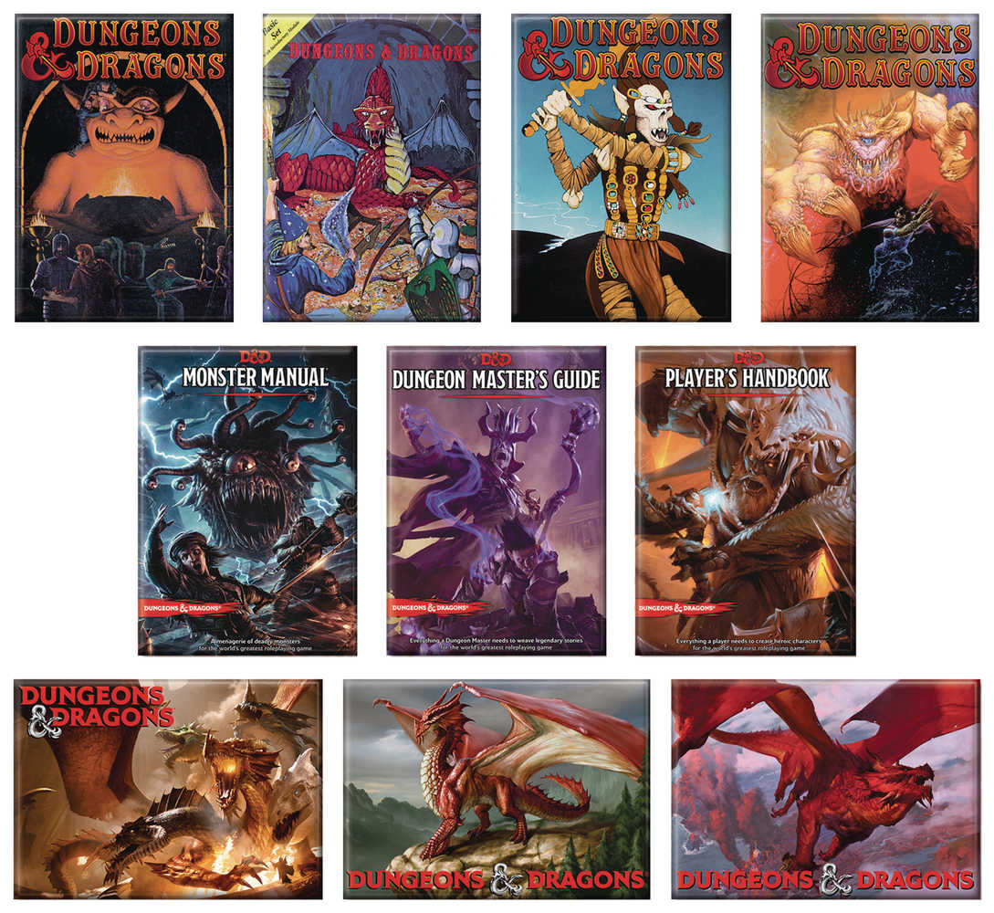 Dungeons & Dragons Book Cover Series1 48 Pc Magnet Assortment 