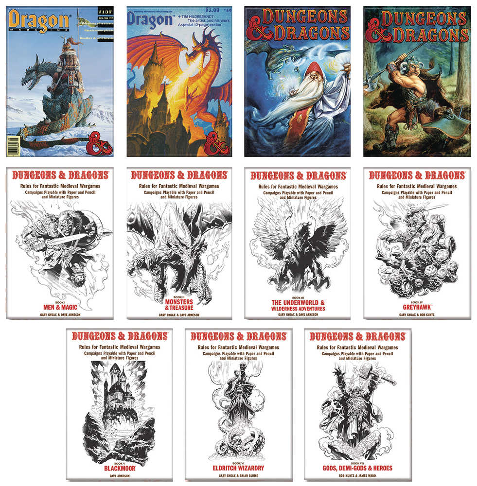 Dungeons & Dragons Book Cover Series1 48 Pc Magnet Assortment 