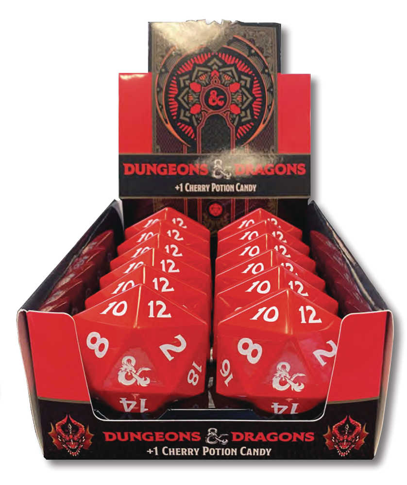 Dungeons & Dragons D20 Cherry Potion Candy Tin 12 Ct Display (Net
