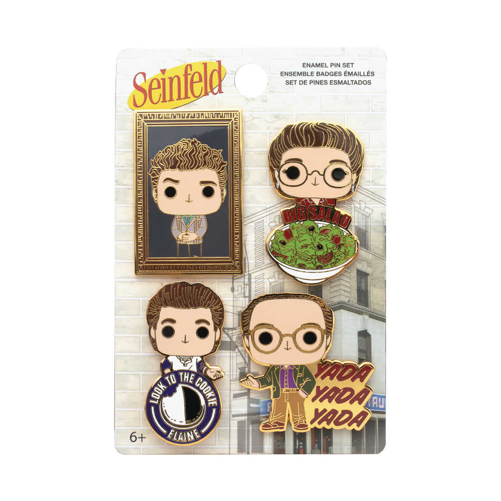 Funko Seinfeld All Character Pop 4 Pack Of Pin Set 