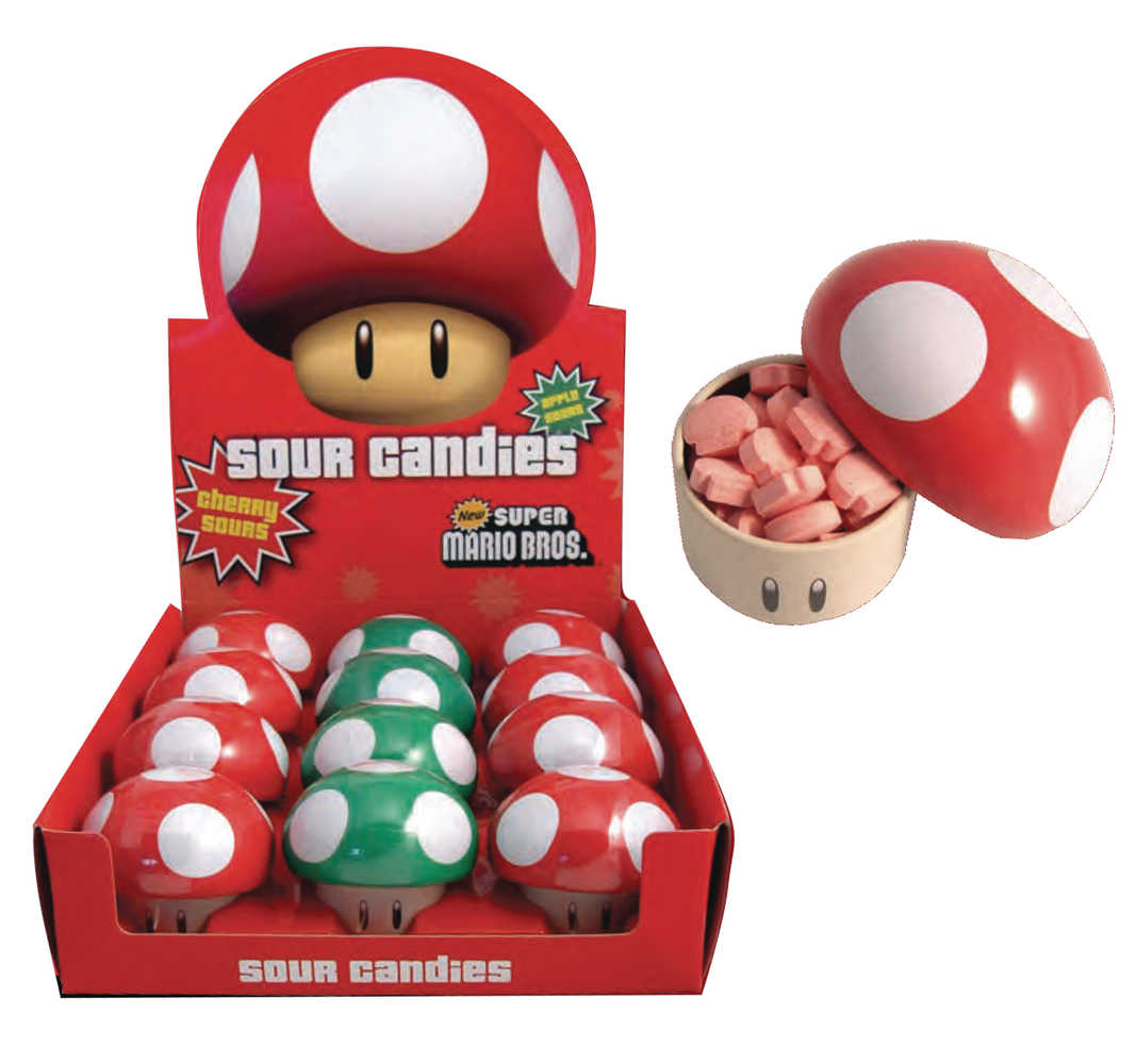 Nintendo Super Mario Bros Mushroom Sours 12 Ct Display  