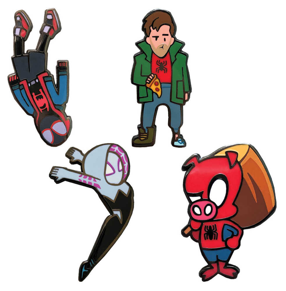 Free Comic Book Day 2021 Mondo Spiderverse Previews Exclusive 4 Pc Enamel Pin Set 