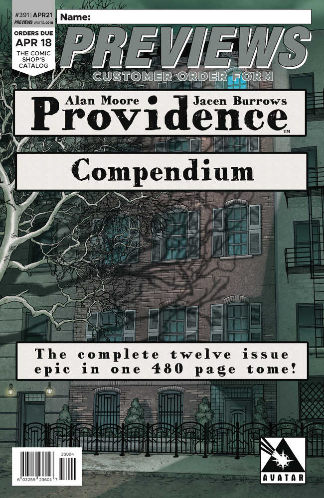 Previews #393 June 2021 Customer Order Form Extras 