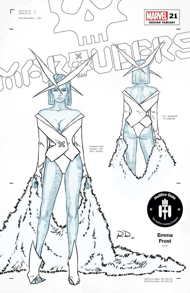 Marauders #21 Dauterman Emma Frost Design Variant Gala