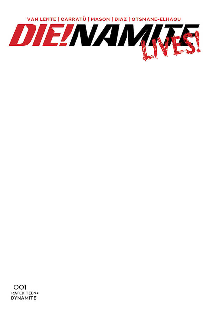 Die!Namite Lives #1 Cover F Blank Authentix