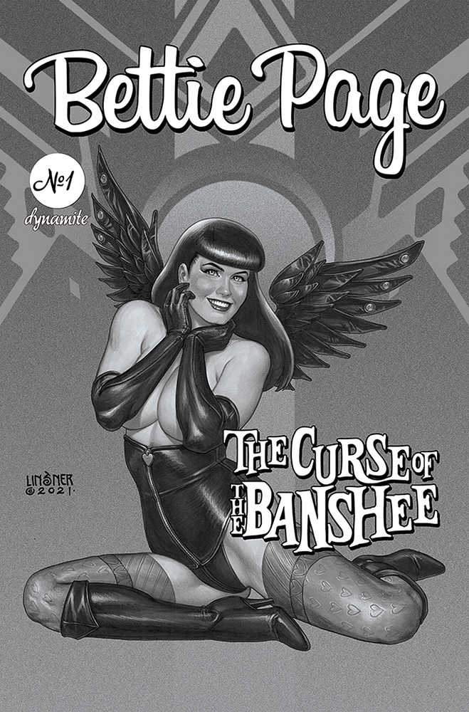 Bettie Page & Curse Of The Banshee #1 50 Copy Linsner Black & White In