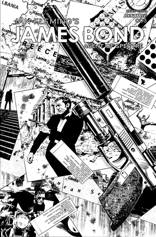 James Bond Agent Of Spectre #4 20 Copy Guice Black & White Variant Edition