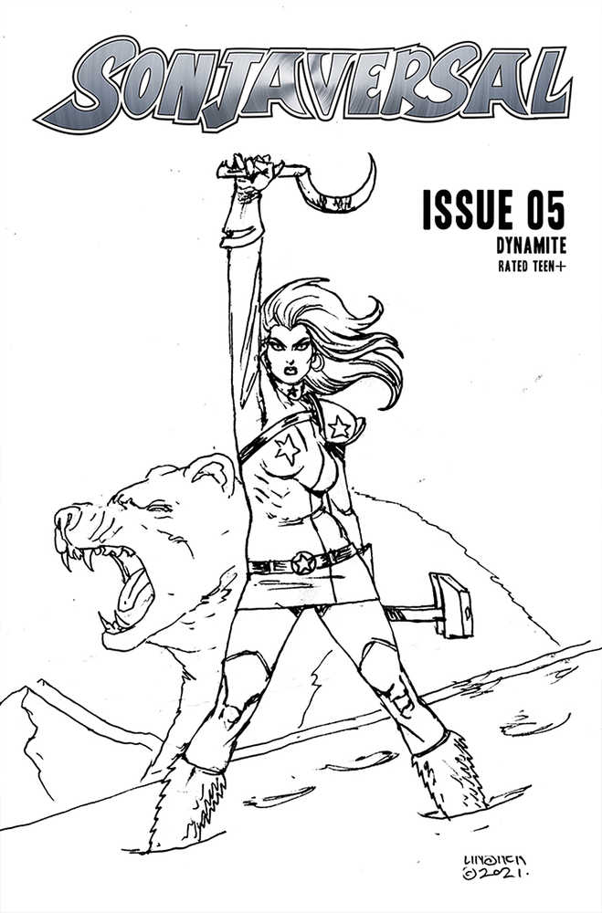 Sonjaversal #5 20 Copy Linsner Black & White Variant Edition