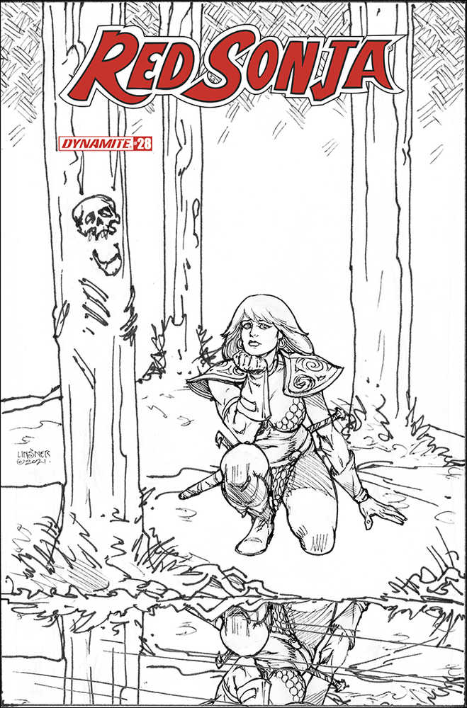 Red Sonja #28 20 Copy Linsner Black & White Variant Edition
