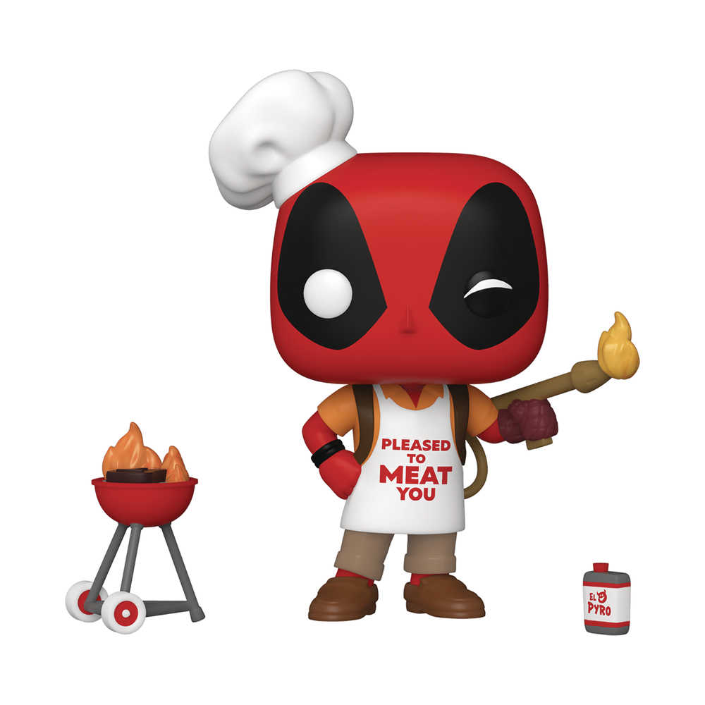Pop Marvel Deadpool 30 Th Backyard Griller Deadpool Vinyl Figure (