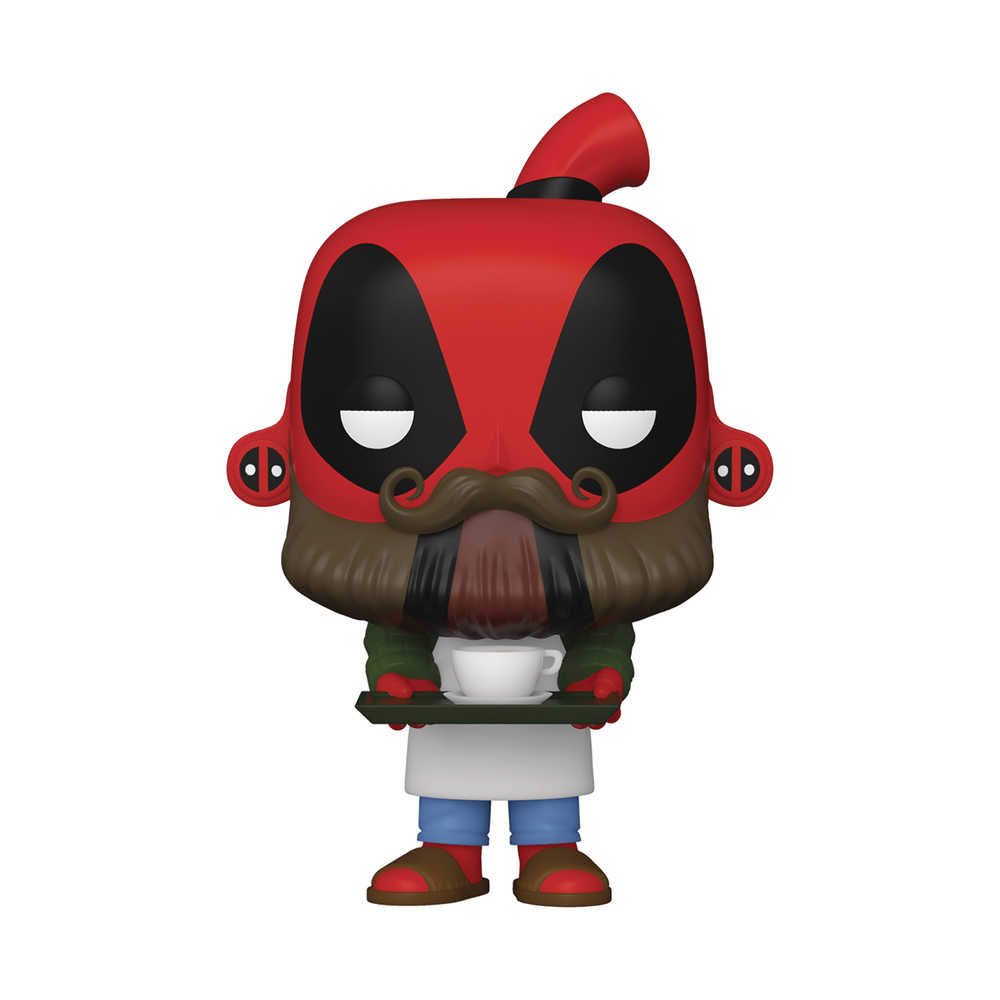 Pop Marvel Deadpool 30 Th Coffee Barista Vinyl Figure 