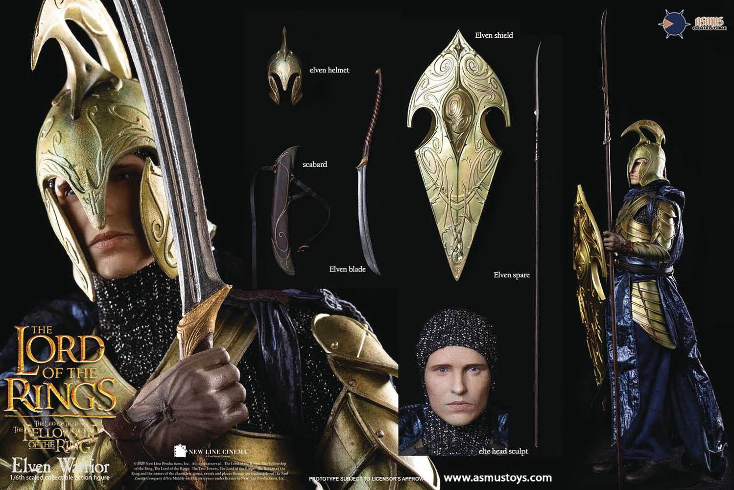 Lord Of The Rings Elven Warrior 1/6 Action Figure  