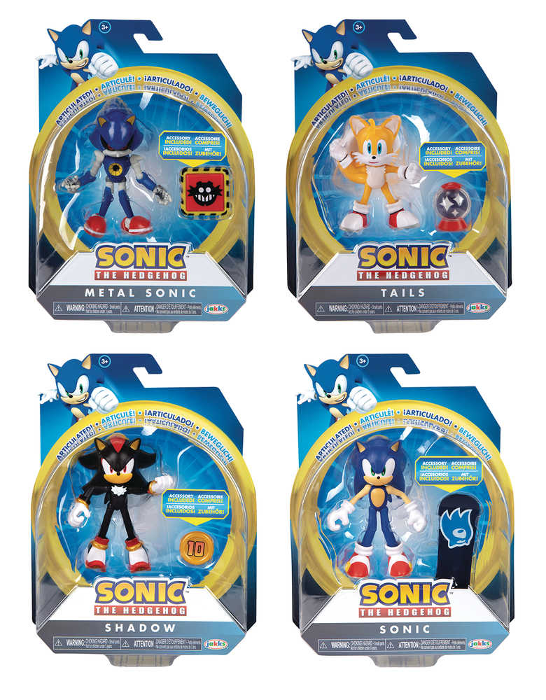 Sonic The Hedgehog 4 In Articulated Action Figure Wv4 1/2 Assortment  