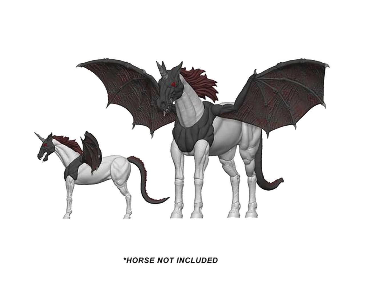Mighty Steeds Dark Pegasus And Unicorn Creature Kit 
