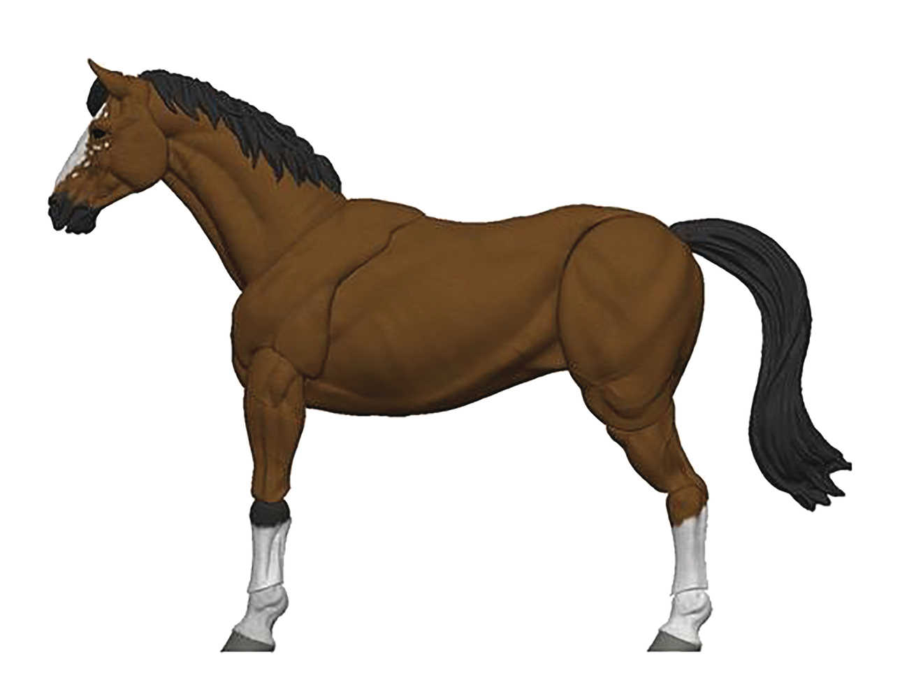 Mighty Steeds Basic Horses Socks 1/18 Action Figure  