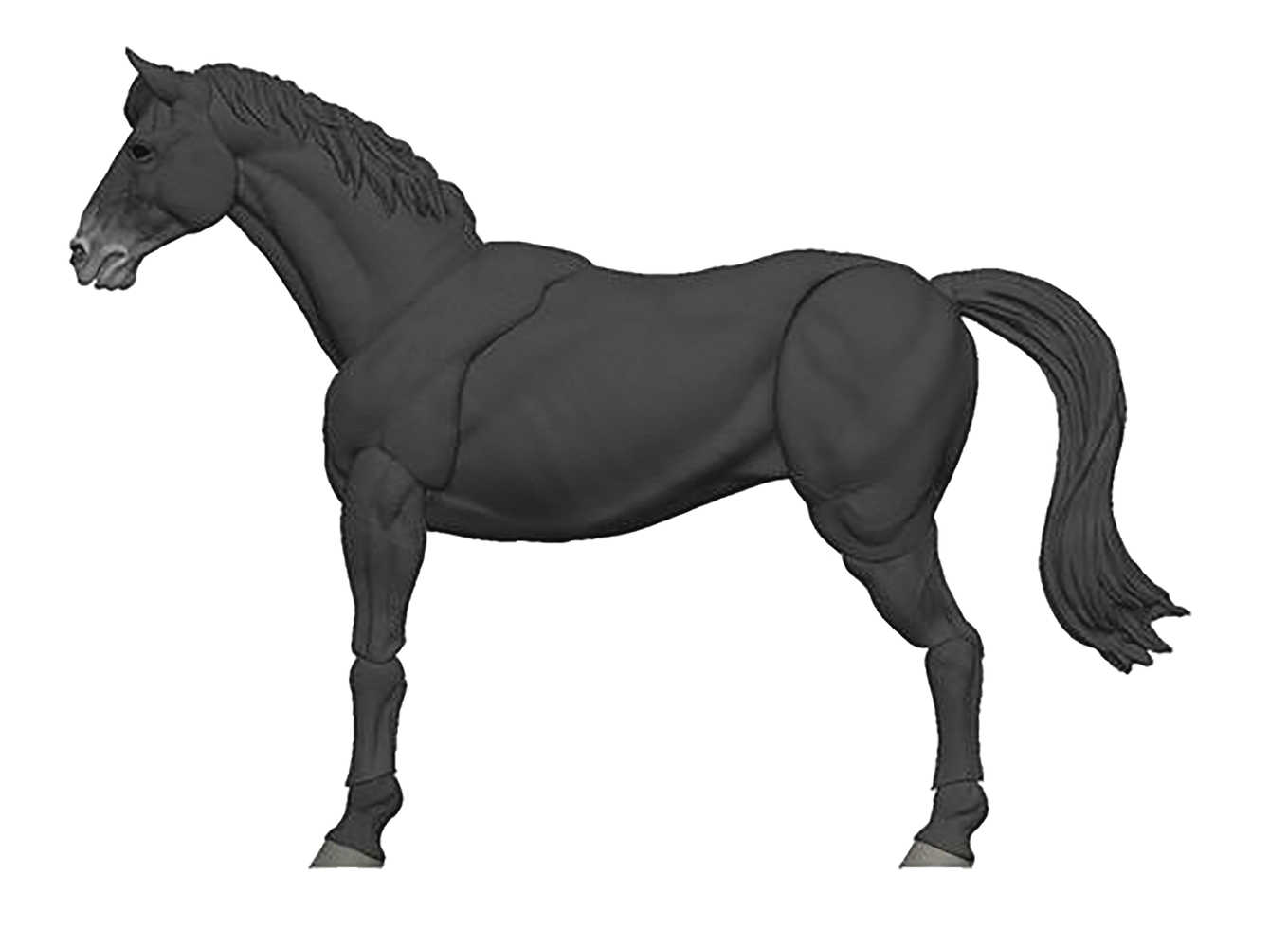 Mighty Steeds Basic Horses Smoke 1/18 Action Figure  