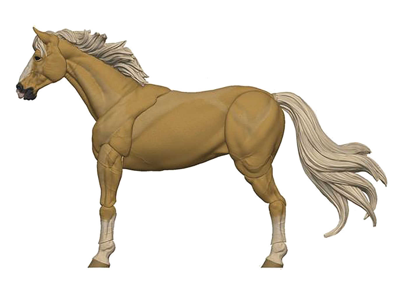Mighty Steeds Basic Horses Goldie 1/18 Action Figure  