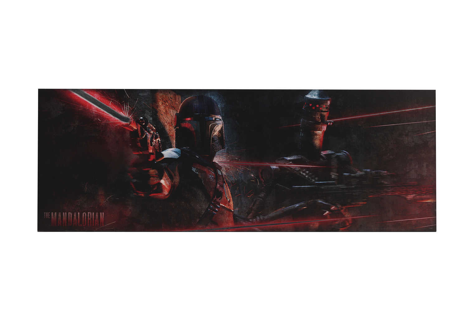 Star Wars The Mandalorian Credit Scene3 10 In Wood Art 
