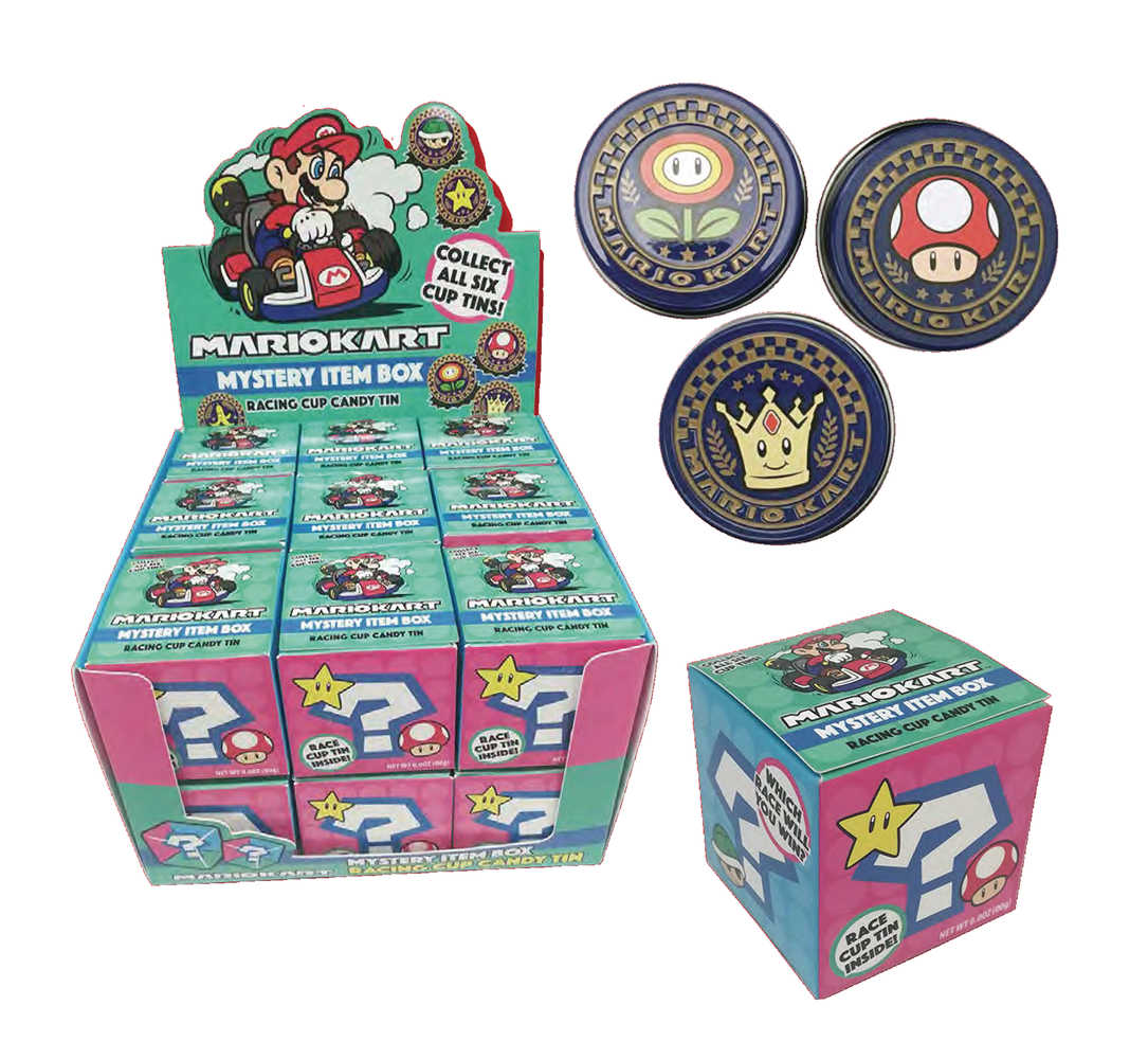 Mario Kart Candy Tin 18 Ct Bmb Display  