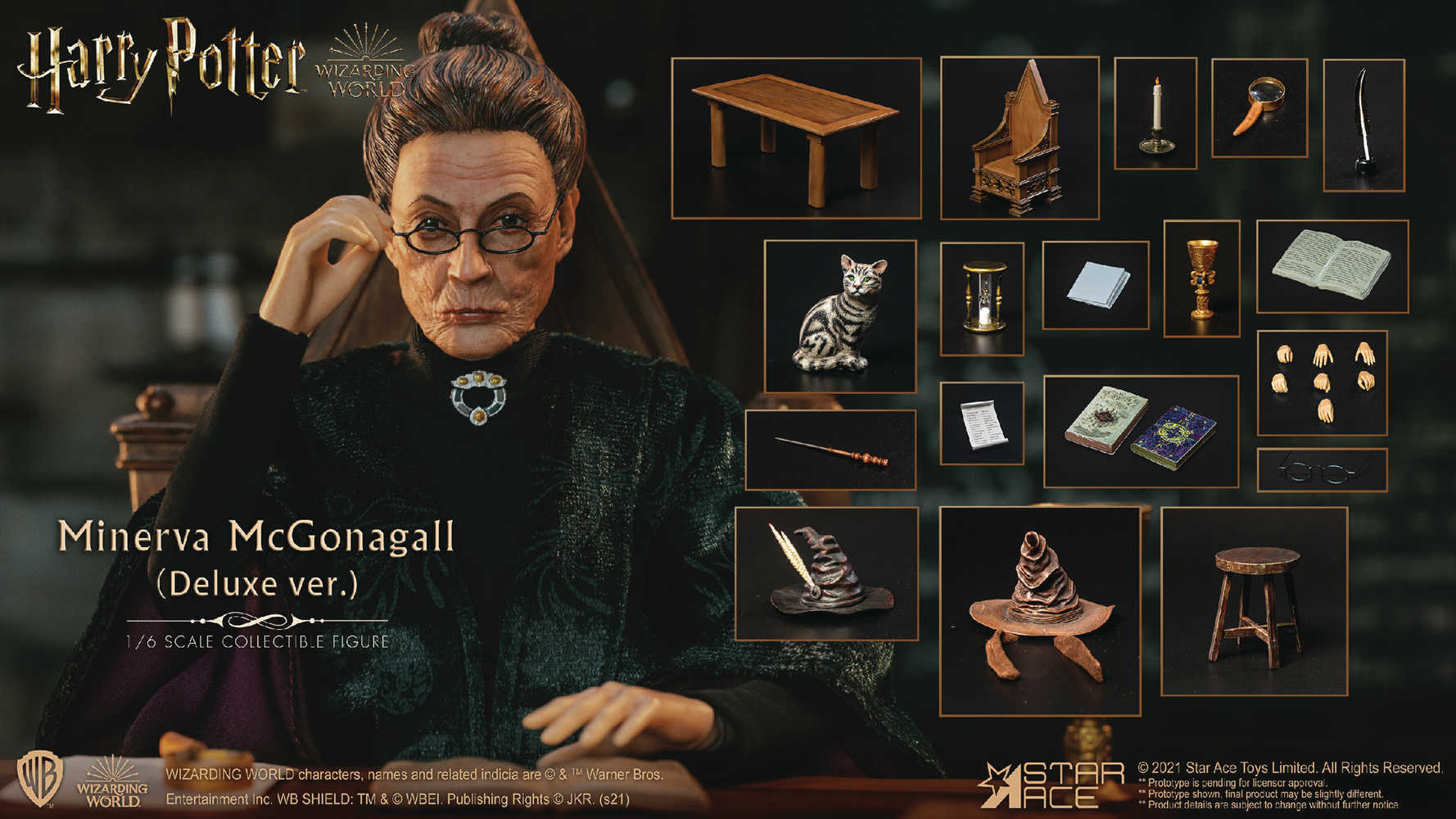 Hp & The Sorcerers Stone Minerva Mcgonagall 1/6 Action Figure Deluxe Ver (
