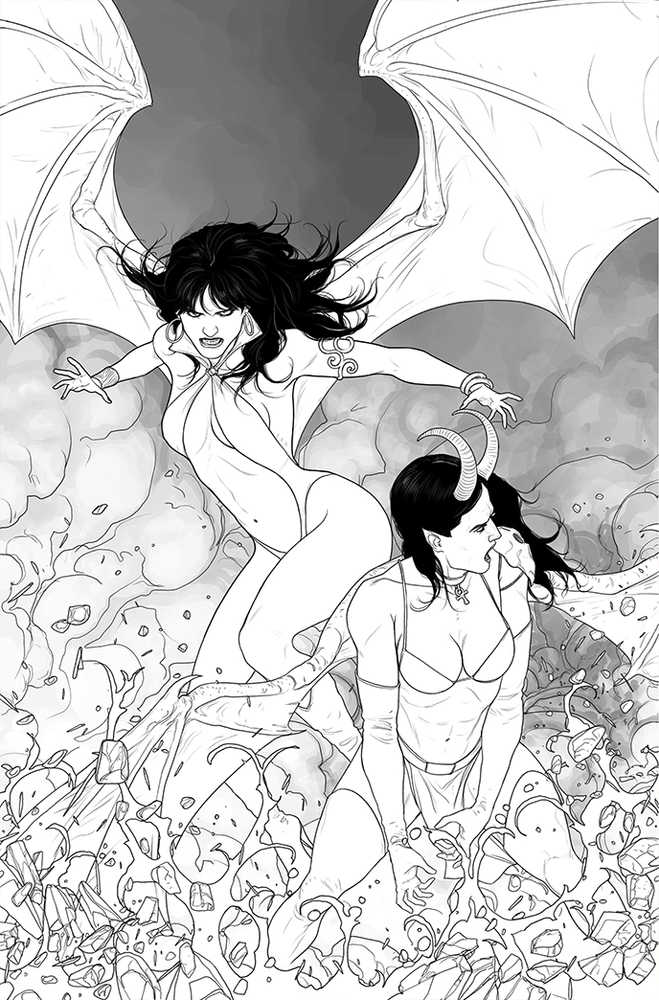 Vampirella vs Purgatori #5 Cover I 40 Copy Variant Edition Musabekov Black & White