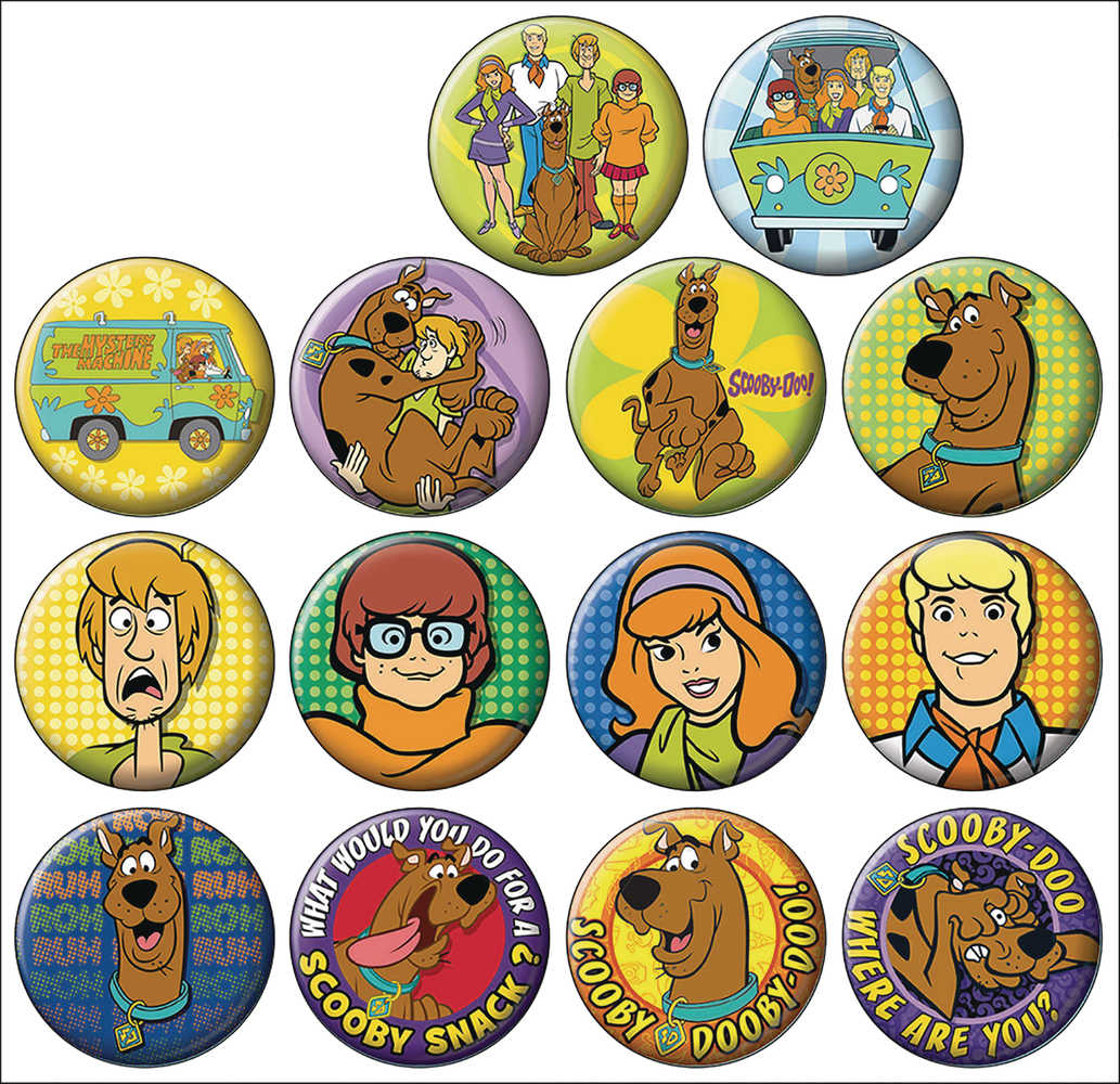 Scooby Doo 144 Pc Button Assortment Display 