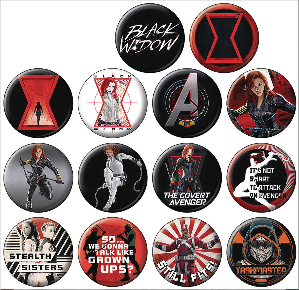 Black Widow 144 Pc Button Assortment Display 