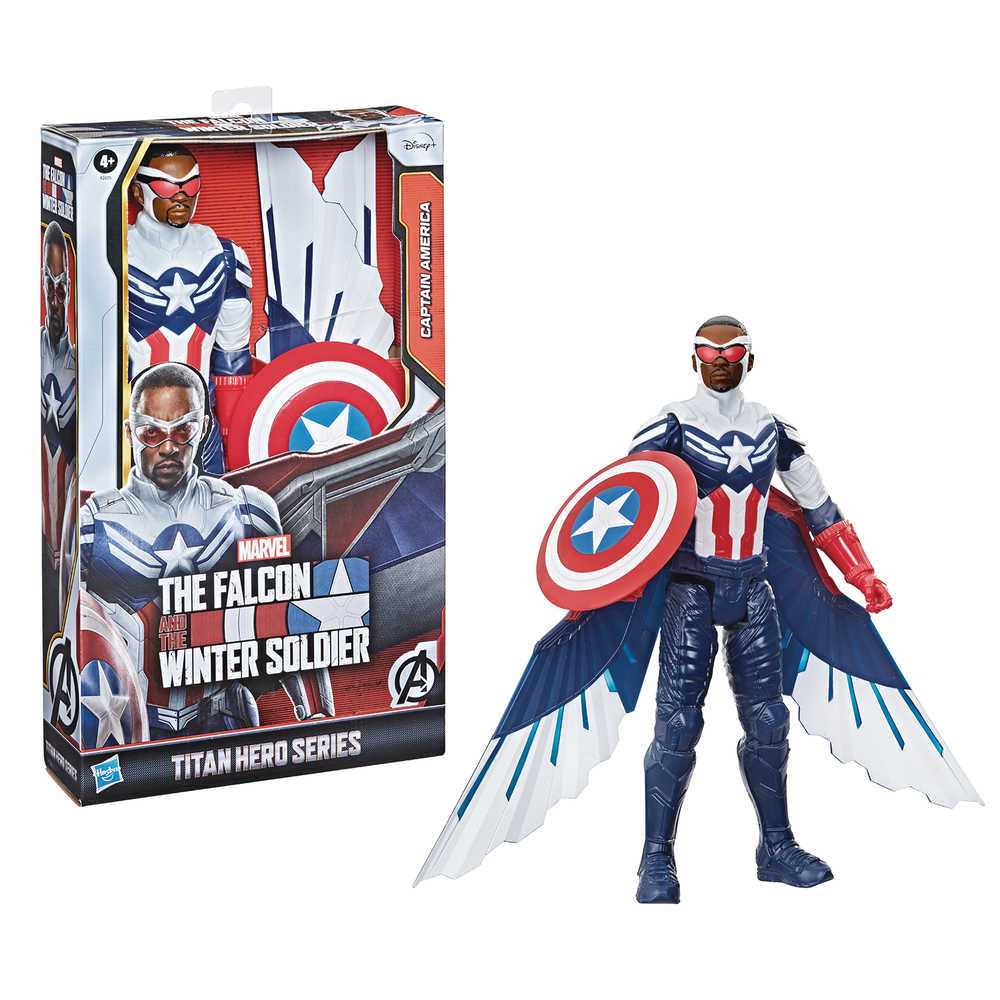 Marvel Titan Hero Captain America Falcon 12 In Action Figure Case 
