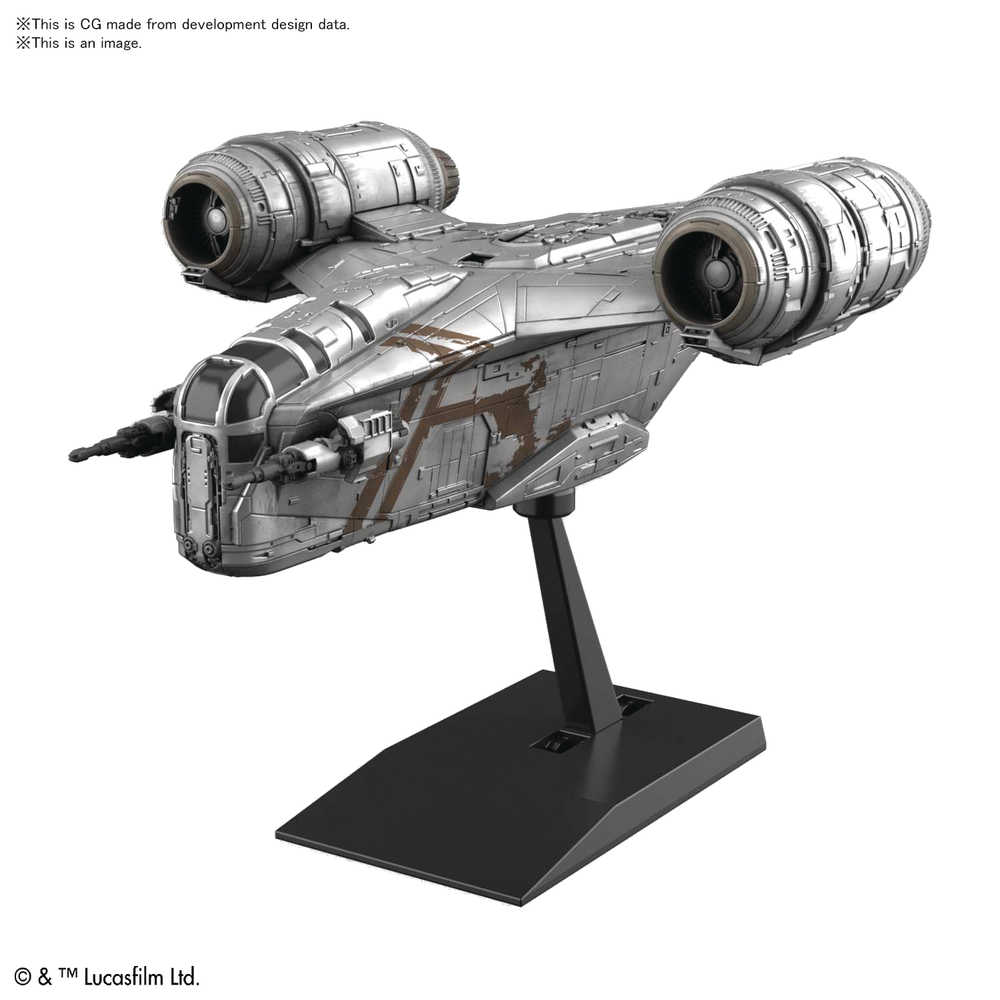 Star Wars Vehicle Model Razor Crest Plstic Model Kit Silver Ve