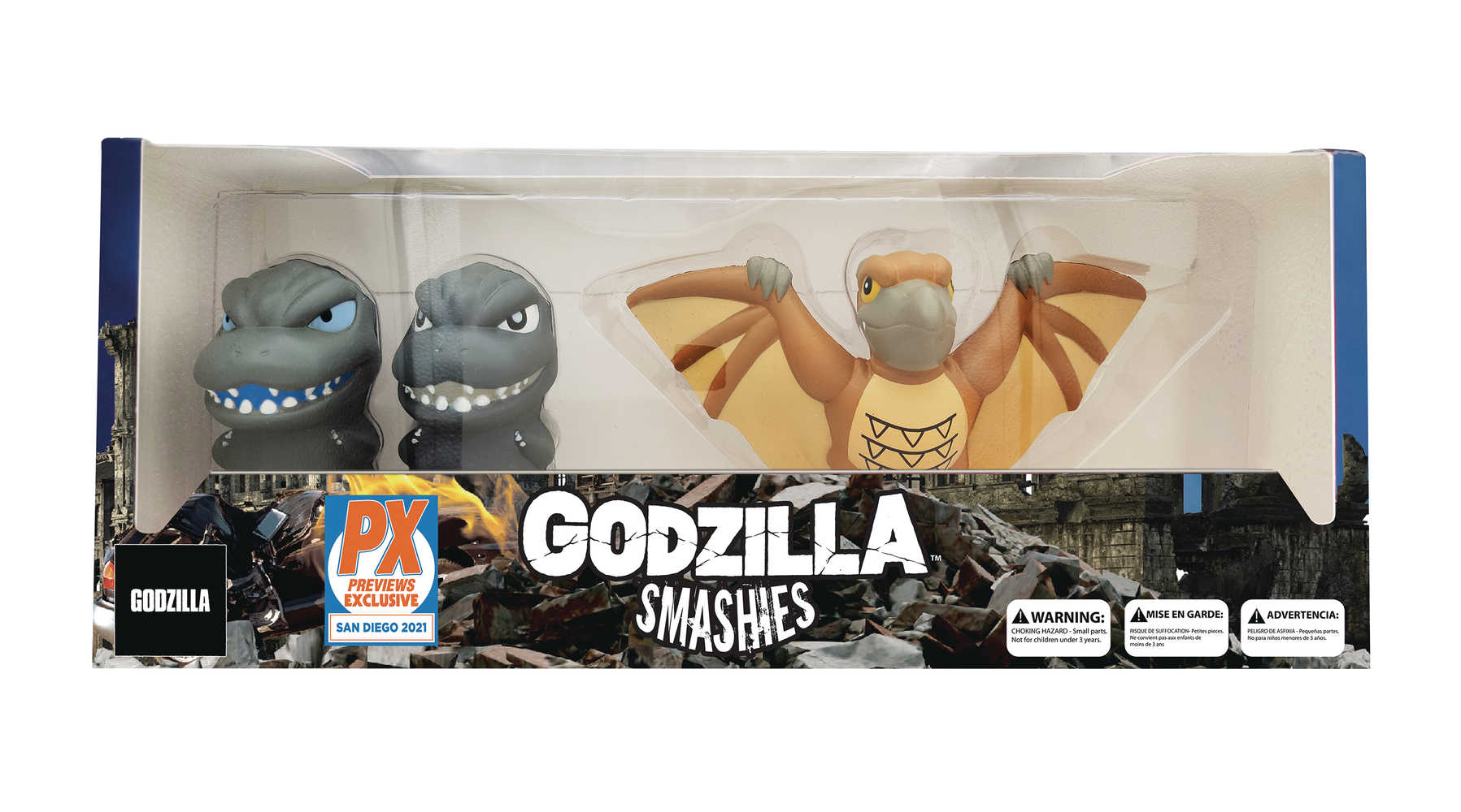 Sdcc 2021 Godzilla Smashies Previews Exclusive Stress Doll 3 Pc Set 