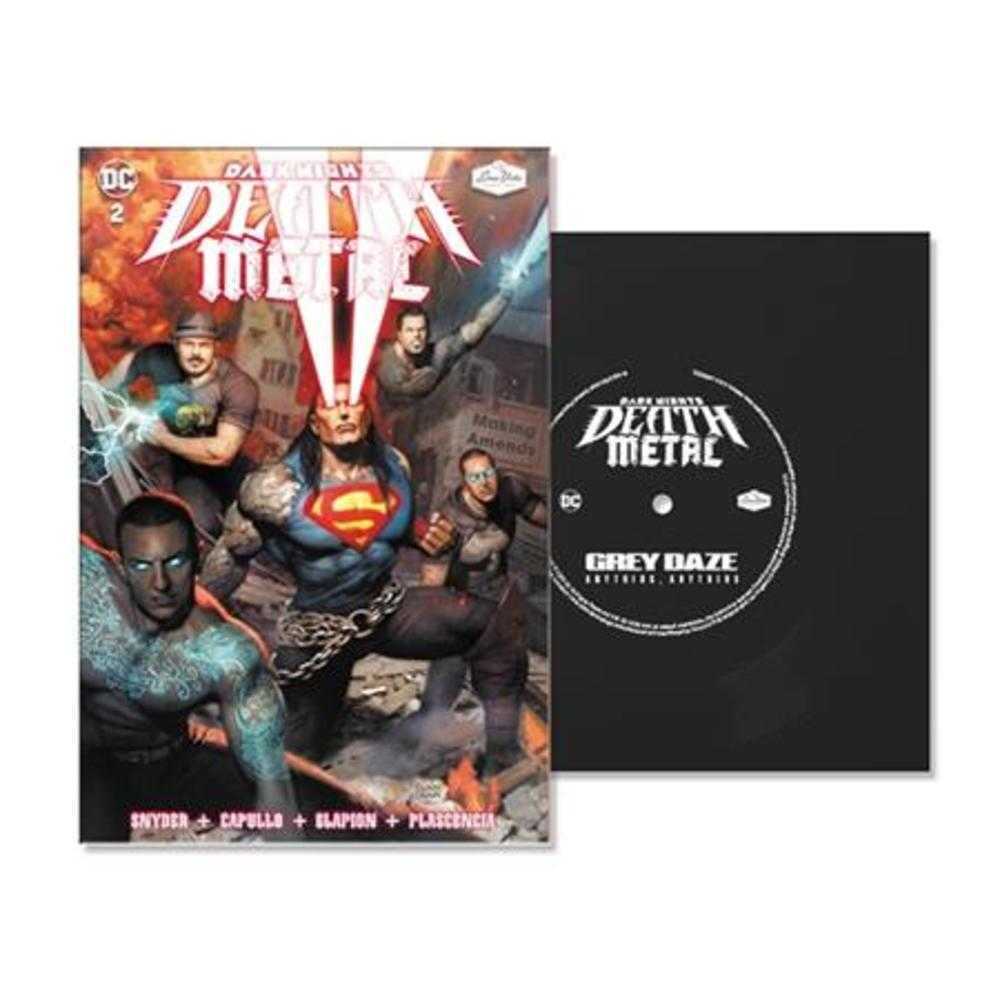 Dark Nights Death Metal #2 Soundtrack Spec Edition Grey Daze With Flexi Single Featuring Anything, Anything 
