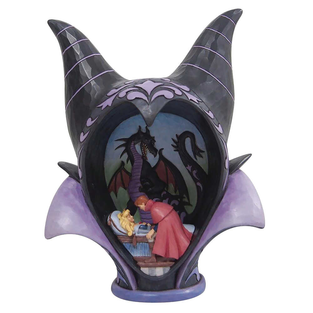 Disney Traditions Maleficent Headdress Scene 10.25 In Statue