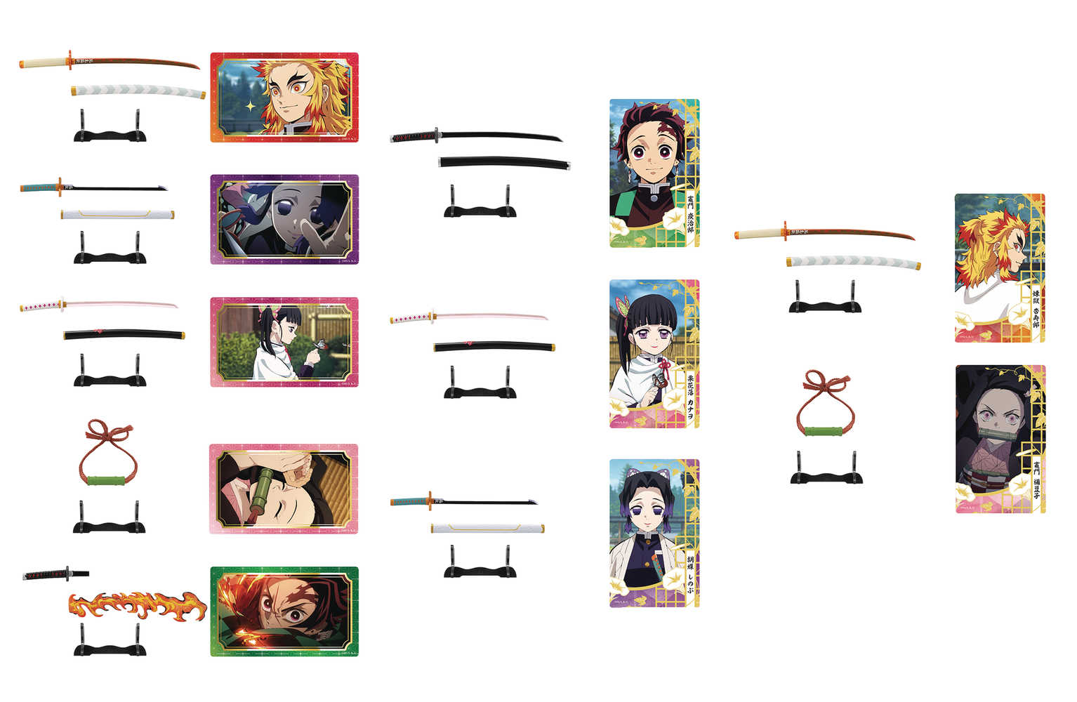 Demon Slayer Kimetsu Nichirin Swords Collector's 10 Pc Blind Mystery Box Display 