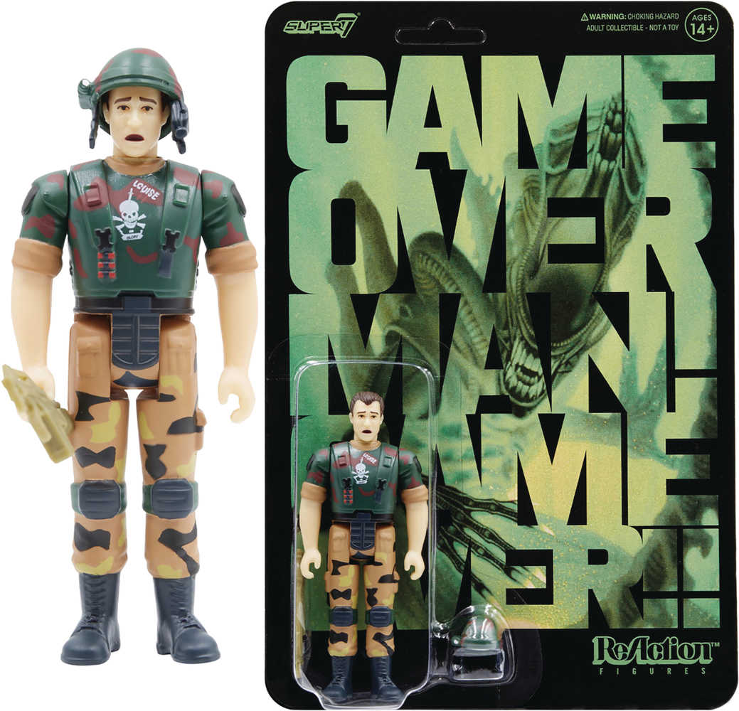 Aliens Hudson Game Over Man Version Reaction Figure  