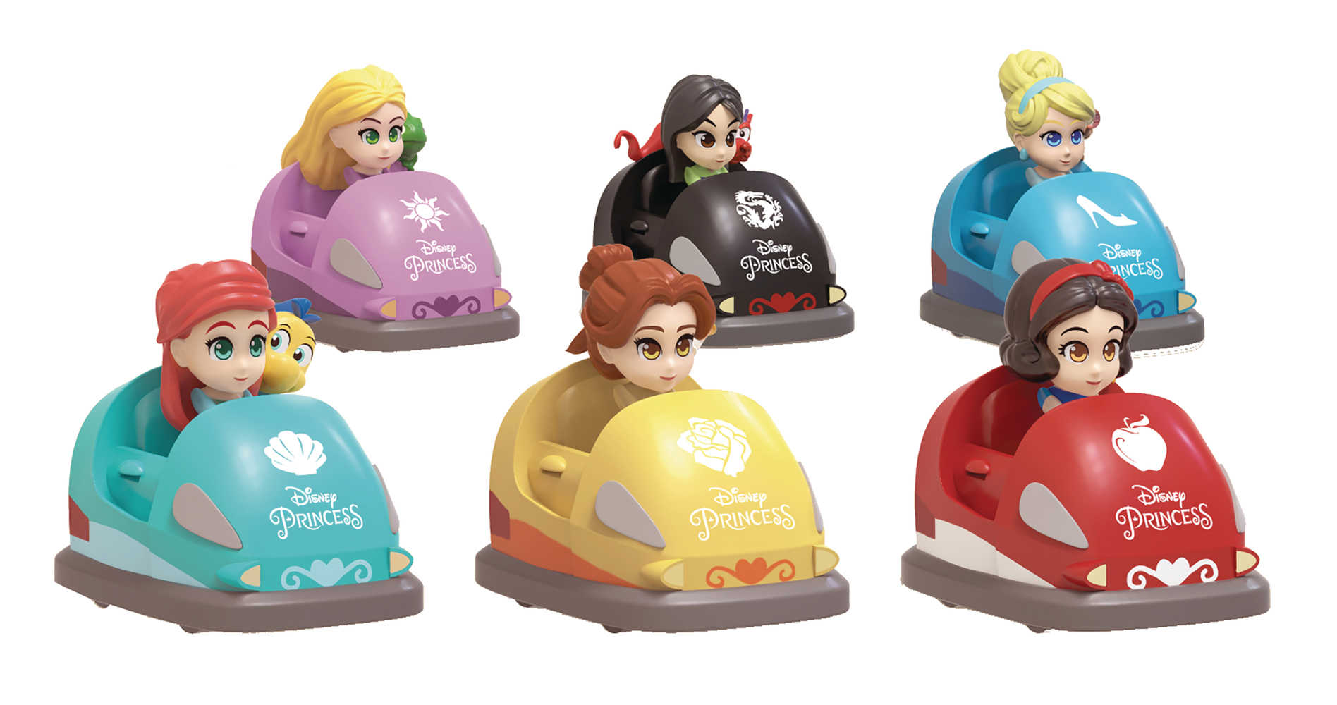 Disney Princess Series Pull Back Car Set 