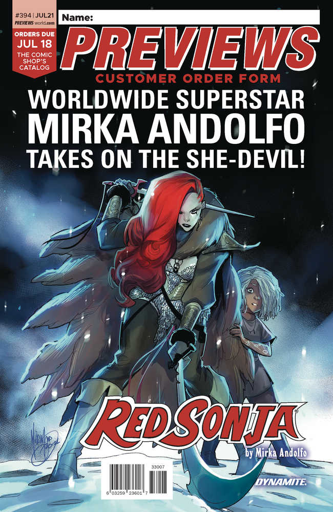 Previews #396 September 2021 Customer Order Form 