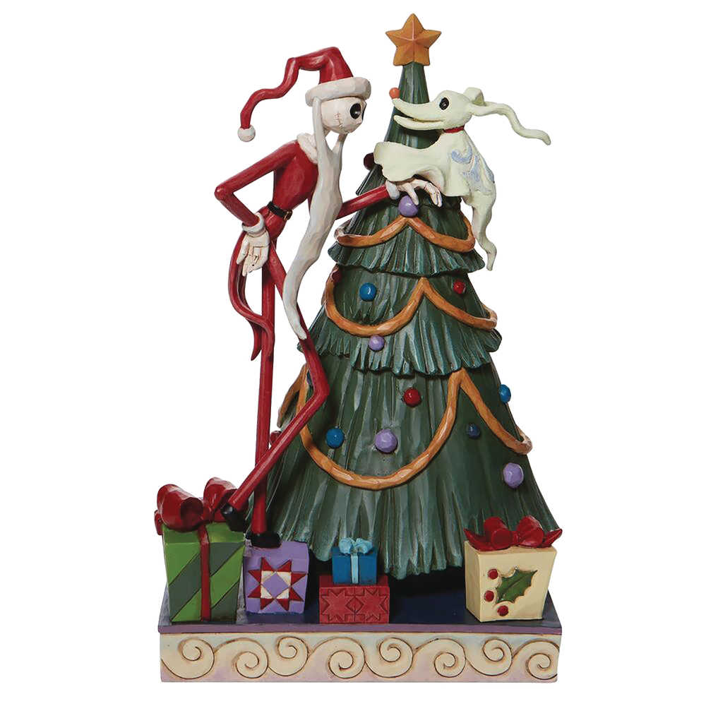 Disney Traditions Nbx Santa Jack And Zero W/Tree 10.8 In Figure