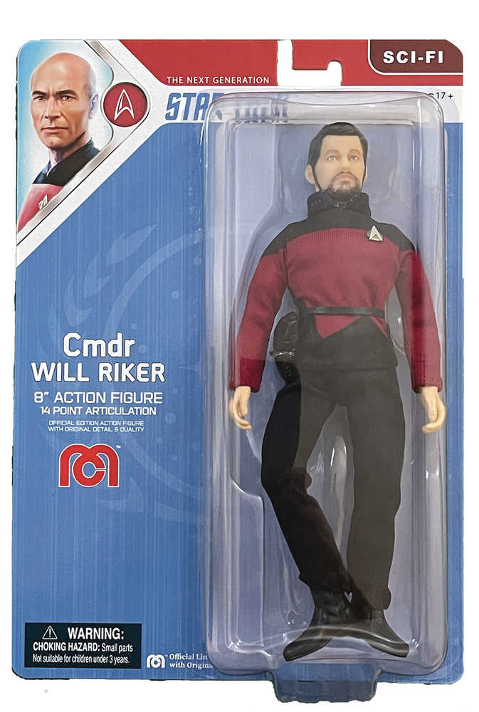 Mego Sci Fi Star Trek Tng Commander Will Riker 8 In Action Figure 