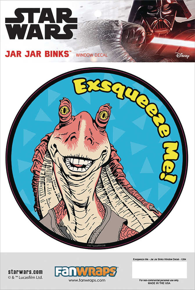 Star Wars Jar Jar Binks Window Decal 