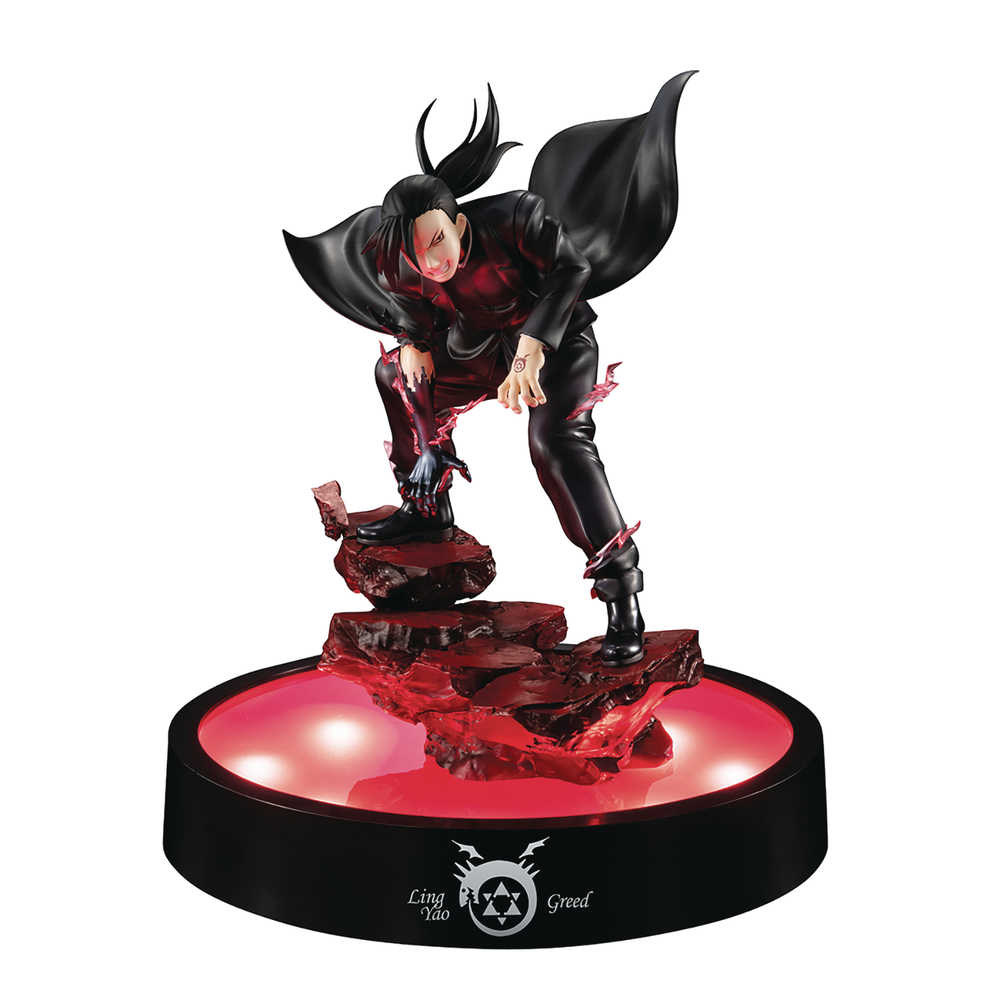 Precious Gem Ser Fma Brotherhood Greed PVC Statue W/Led Base