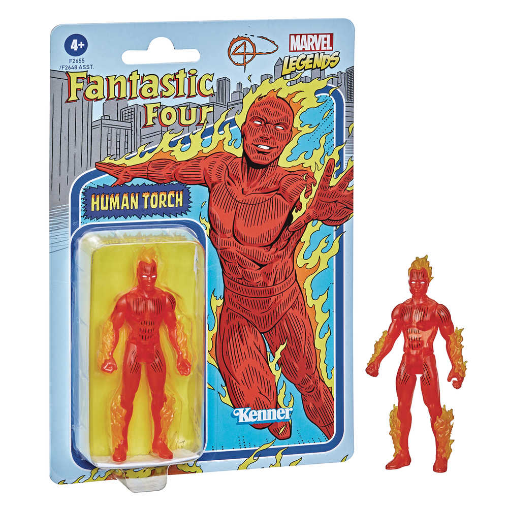 Marvel Retro Legends 3 3/4 In Human Torch Action Figure Case  